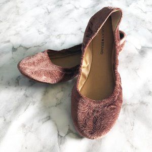 Lucky Brand Sable Emmie Velvet Flats Dusty Rose 10
